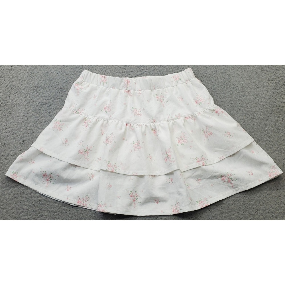 The Prairie by Rachel Ashwell Tiered Skort Womens S Multi Floral Elastic Waist